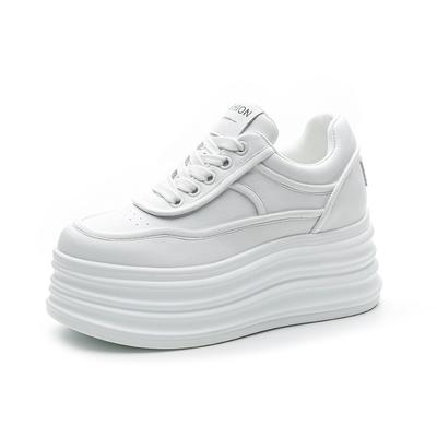 Модные 8 см кроссовки на платформе и танкетке из микрофибры, удобные, дышащие, для скейтборда, вулканизированные, массивные, со скрытым каблуком, блочные туфли