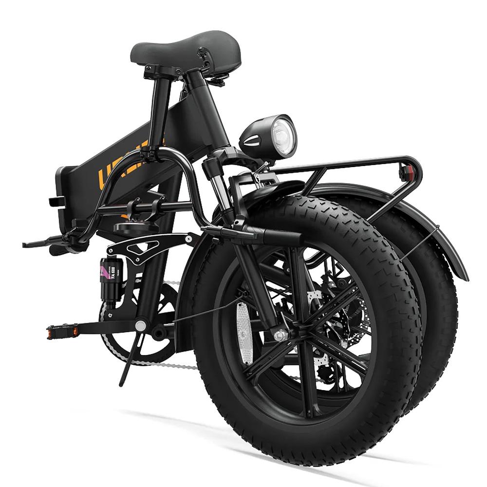 Urlife T5 Foldable Electric Bicycle 20" Fat Tire 750W Motor Fully Suspended Adult Electric Bike 48V 13Ah Dual Disc Brakes 7 Speed Max Load 120Kg