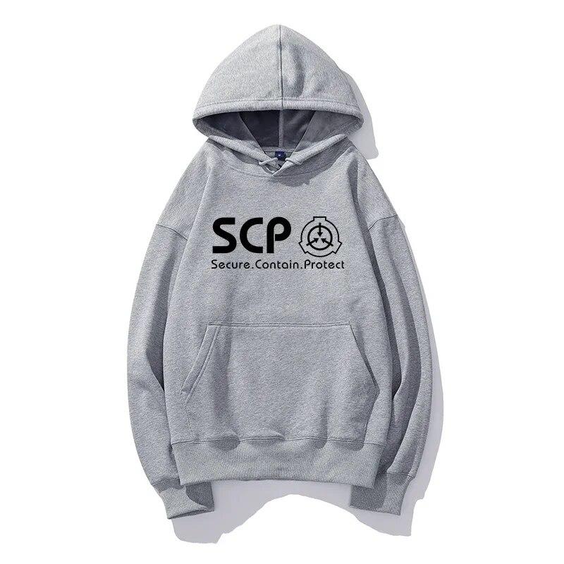SCP аниме однотонная толстовка модная толстовка с длинными рукавами Высококачественная модная унисекс и женская толстовка повседневный пуловер с капюшоном y2K