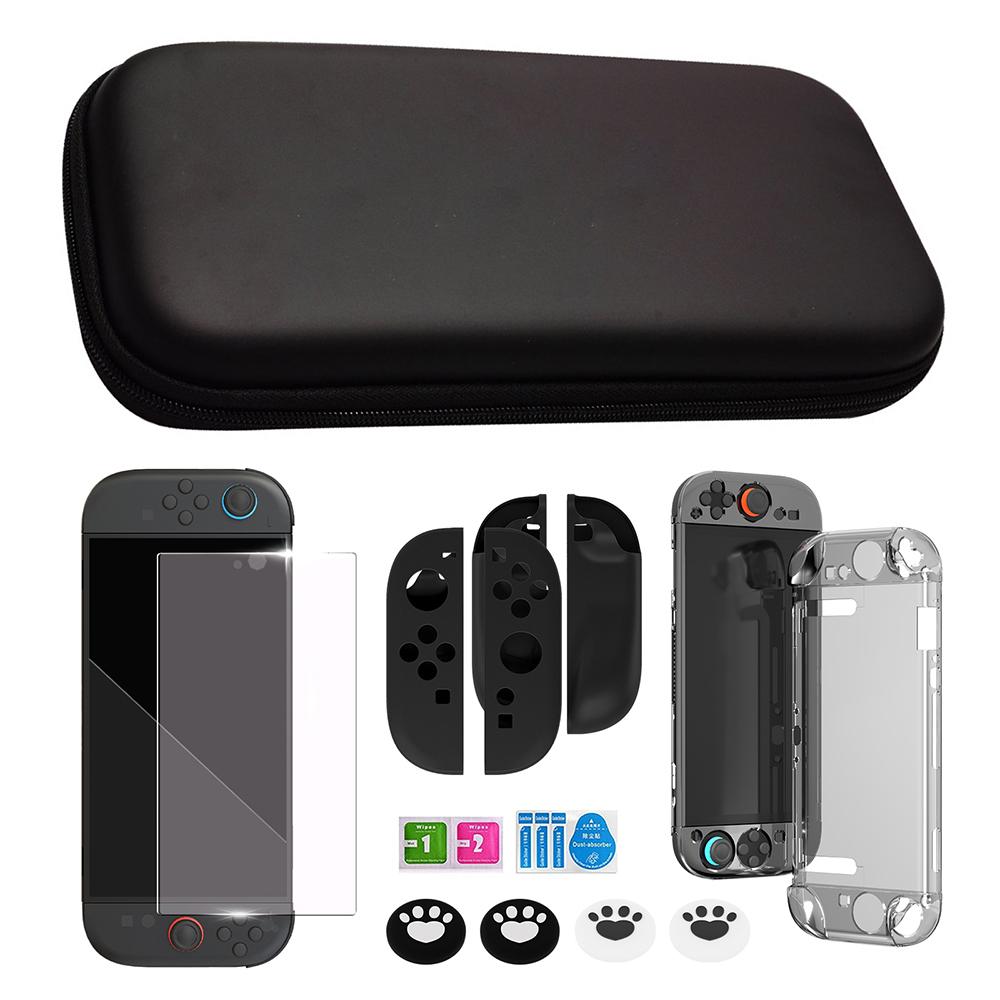 Storage Bag Kit for Nintendo Switch 2 (2026) Travel Carrying Case Hard PC Crystal Case Travel Pouch Joycon Cover With Thumb Grip