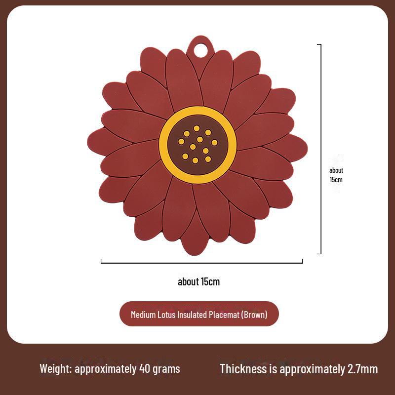 Sunflower Nordic Heat-Resistant Dining Plate and Tea Mat