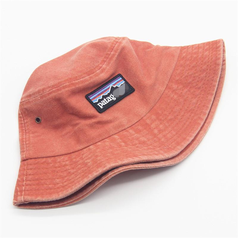 Cotton Bucket Hat With Embroidered Letters For Sun Protection And Casual Wear