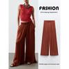 Za2024 Summer New Product Women's Clothes High Waist Slim Looking Drape Casual Straight-Leg Stretch Waist Wide Leg Pants 9929049