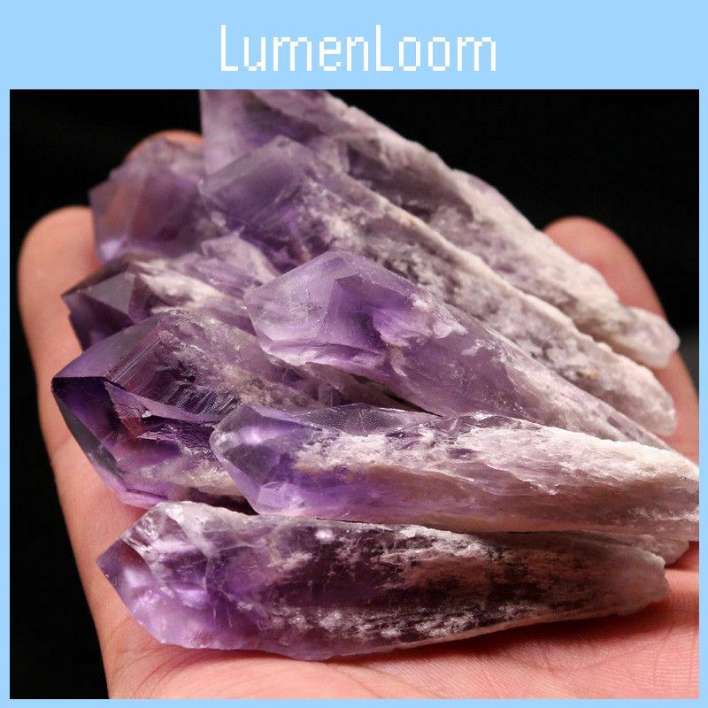 Quartz Amethyst Natural Crystal Wand Point Specimen Healing Home Decor Gift