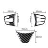 3Pcs Carbon Fiber Interior Steering Wheel Cover Trim For BMW X1 F48 2016-2018