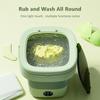 8L Portable Mini Washing Machine with UV Sterilization Foldable Spin Dryer with Drain Basket Drain