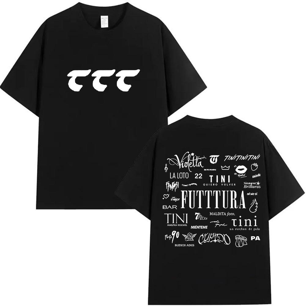 Singer TINI STOESSEL Futtura Tour New Album 2026 Graphic Tshirts Men Women Fashion Harajuku Short Sleeve Cotton Tees streetwear