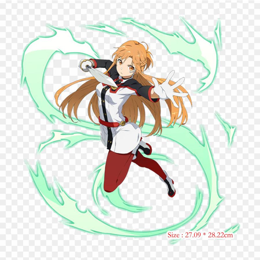 Sword Art Online Memory Defrag Asuna Sinon, железные нашивки для одежды, наклейки с аппликацией на одежду, термочувствительная нашивка на заказ
