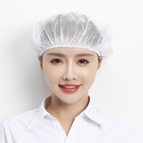 Reusable Bakery Hat Mesh Chef Cap Soft Breathable Friendly To Skin Washable Cooking Cap Protective Headwear