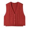 Women's Loose Wool V-Neck Sleeveless Sweater Vest for Autumn & Spring