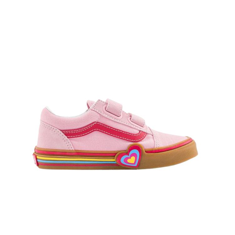 Vans Кроссовки Old Skool V Kids Pink Heart для детей Multi VN000D4DBIY