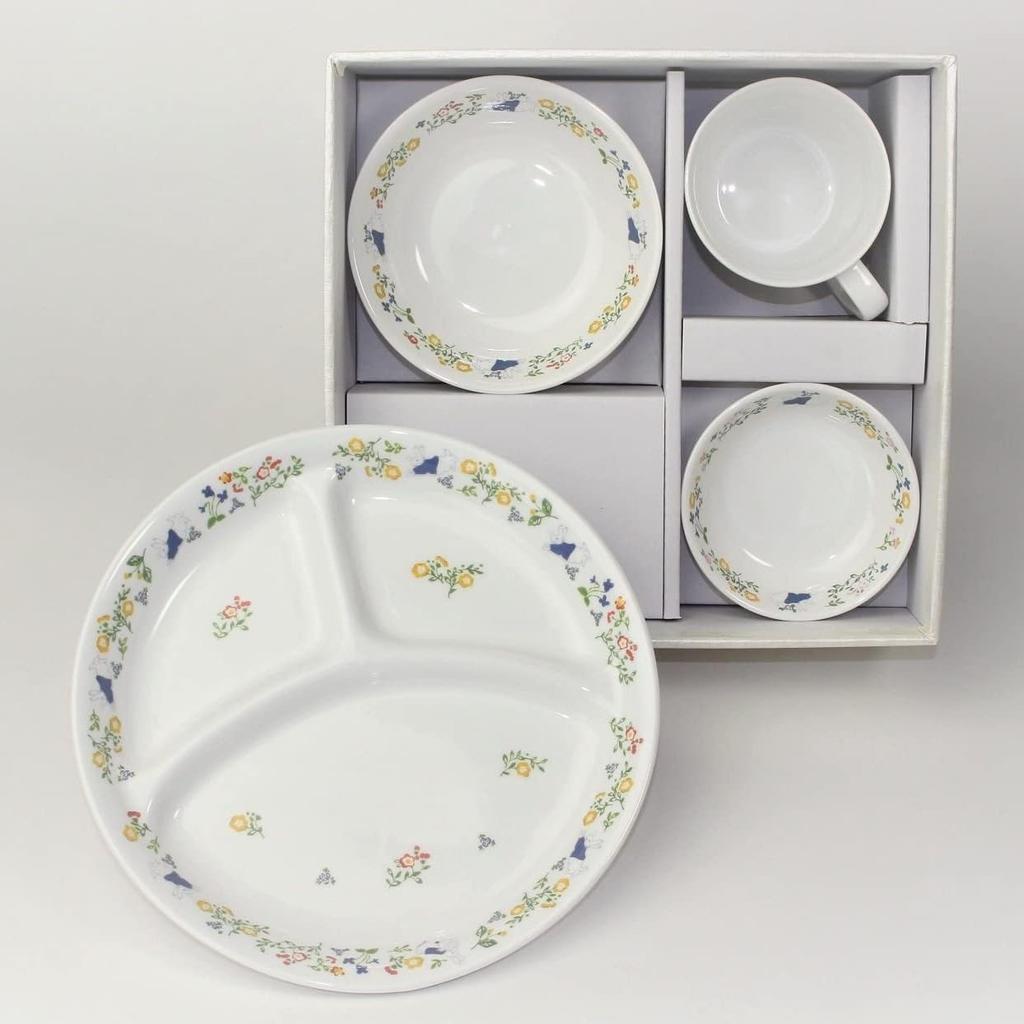 High Strength Porcelain That Is Hard To Break Lunch Small Deep Small Cup Set Peter Rabbit Natural Garden Easy for Children To Eat and Easy for Adults