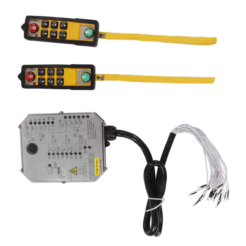 Двуручный кран Промышленный пульт дистанционного управления Защита от падения Водонепроницаемый Защита от кислоты Беспроводной пульт дистанционного управления краном AC380V