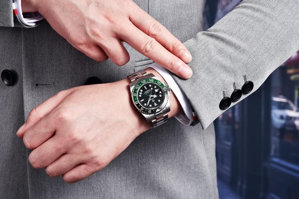 Часы PAGANI DESIGN GMT с автоподзаводом, сделано в Японии, механизм для дайвинга, механический, корпус в комплекте, водонепроницаемый керамический безель, деловой, деловой, деловой, деловой костюм