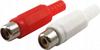 Set of RCA Cinch Sockets 2 Pcs White Red