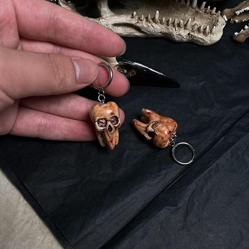 Серьги в виде черепа в готическом стиле на Хэллоуин, серьги в виде черепа и зуба, смоляные, готические, панк, темные, ужасные, ювелирные изделия, висячие, женский подарок