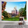 Psychedelic Castle Tapestry Wall Hanging Kids Room Decor Fantasy Castle Tapestry Bedroom Room Aesthetic Decor Home Decor
