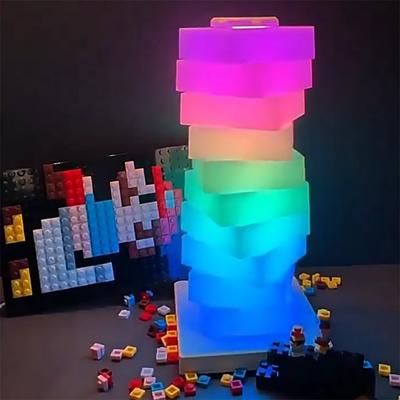 Сделай сам меняющая цвет настольная лампа RGB 16-цветная светодиодная лампа лампа для украшения прикроватной тумбочки в спальне сенсорный переключатель многоступенчатый свет