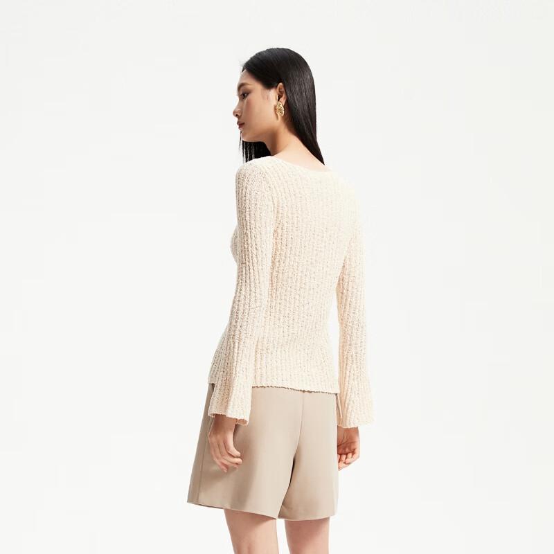 VEROMODA Women's Slim Fit Flared Sleeve Knit Top