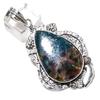 Natural Watermelon Tourmaline Gemstone 925 Sterling Silver Pendant 2.56" y7N37