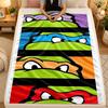 Flannel BlanketTeenage Mutant Ninja Turtles Warm Soft Throw Blanket for Indoor Sofa Bed Living Room Use