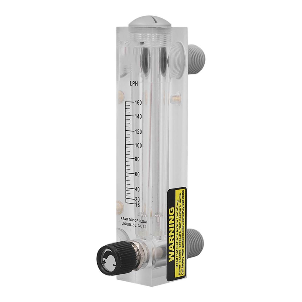 16‑160LPH Adjustable Liquid Flowmeter Transparent High Accuracy Water Flow Meter Panel Type