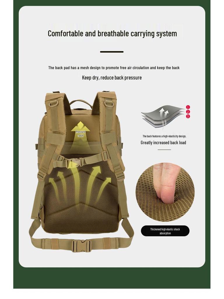 2025 Men's Tactical Camouflage Mountaineering Backpack - Large Capacity Climbing & Sports Rucksack