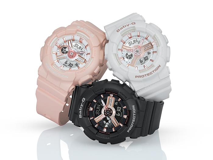 Casio Men's Resin 100M Water Resistant Analog Shock Resistant Quartz Watch BA-110RG-1A