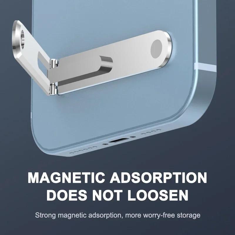 Ультратонкий мини-держатель для телефона, настольная подставка, вращающаяся, складная, невидимая, из алюминиевого сплава, портативная подставка-кронштейн для iPhone 14