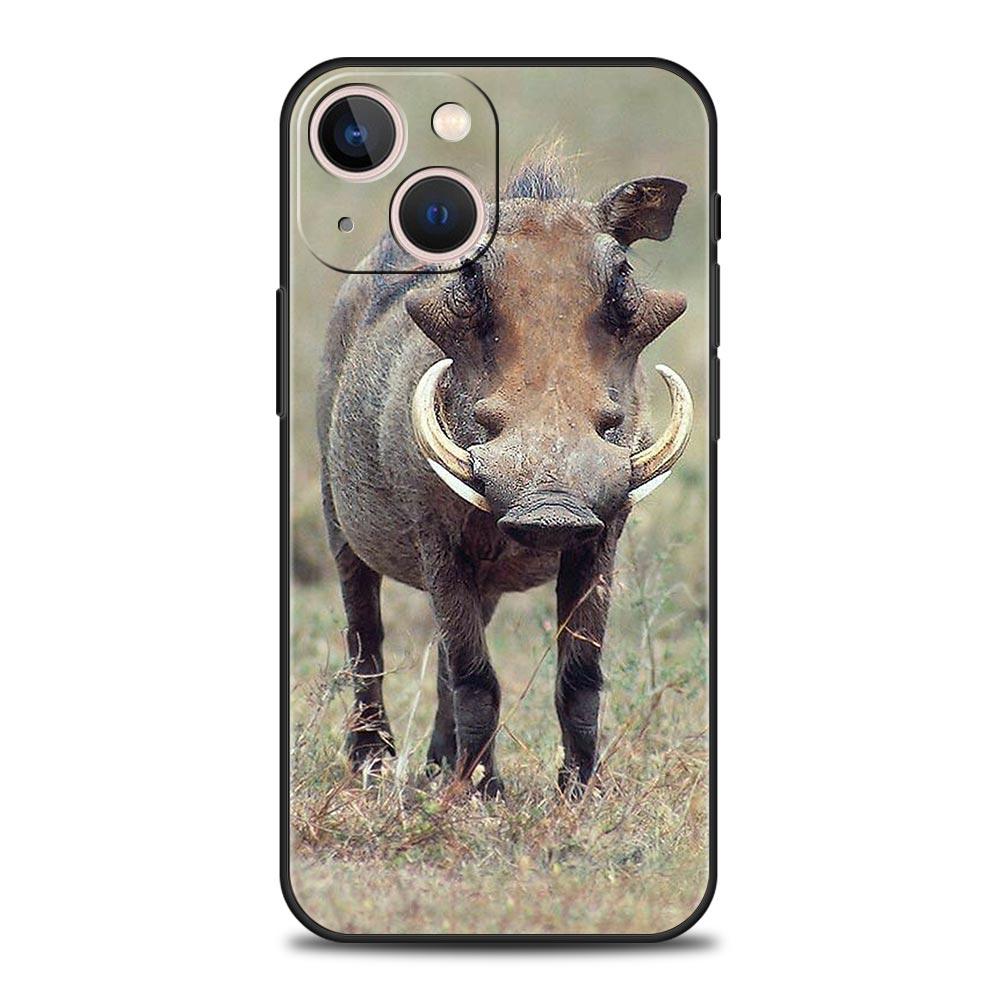 Чехол для телефона с изображением дикого кабана для iPhone 16e 15 14 13 12 11 Pro Max XS X XR SE 7 8 Plus Чехол iPhone 16 Мягкий чехол из ТПУ