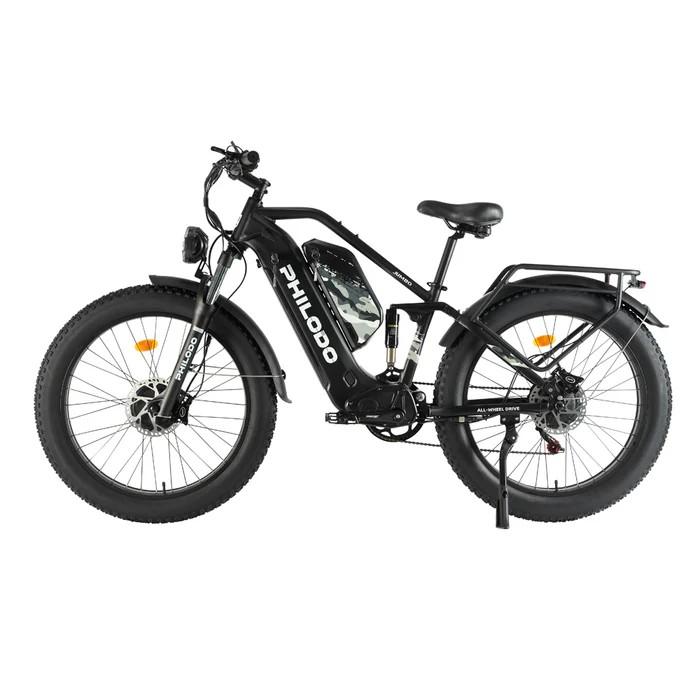 PHILODO Jumbo Full Suspension Electric Bike, Dual 48V 23Ah Batteries