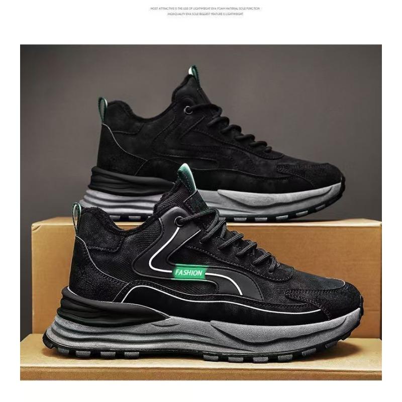 Men S Winter Fleece Lined Dad Shoes Warm Non Slip Work Sneakers