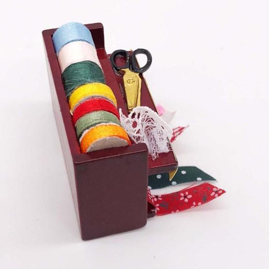 Мини-модель высокой имитации игрушки 1/12 масштаб швейная полка детский подарок для игры в кукольный домик комплект