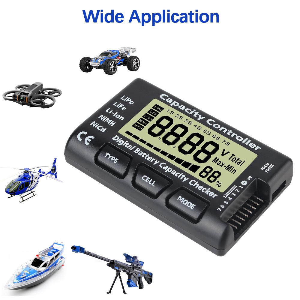 1-7S Li Battery Test Gauge CellMeter 7 для Li-ion LiFe Nimh Nicd Lipo Battery Tester Battery Voltage Capacity Checker RC Cars Boats Power Battery Tester