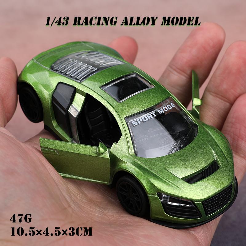 (Упакованный)1:43 R8 Гоночный автомобиль, Модель автомобиля из сплава, Симулированное транспортное средство, Детский автомобиль из сплава, Модель игрушки для мальчика, Украшения для автомобиля