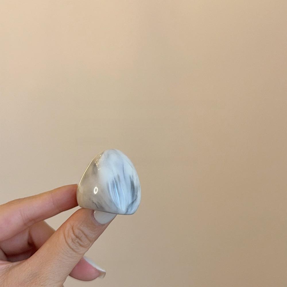 Кольцо из прозрачной смолы цвета Мелард, шарм, неровное кольцо, креативное акриловое геометрическое кольцо, для девушек