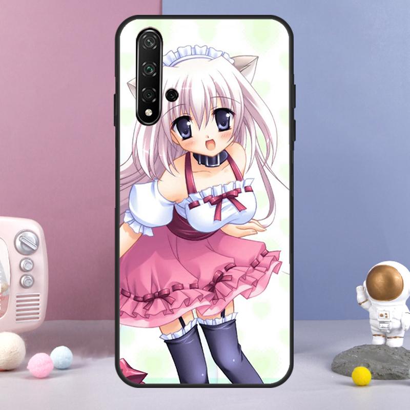 Чехол с аниме-девушкой-кошкой для Huawei Nova Y72 Y61 Y91 Y73 Y90 Y70 Y60 12s 12i 11i 8i 9 10 SE P60 P30 Pro P40 Lite