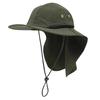 Панама на шею защита от УФ-излучения солнечных ожогов горная с подбородочным шнурком широкая от жары похудение тепловой удар зеленый [FARFADET] Шляпа с широкими полями, шляпа, накидка, солнцезащитный козырек, защита,