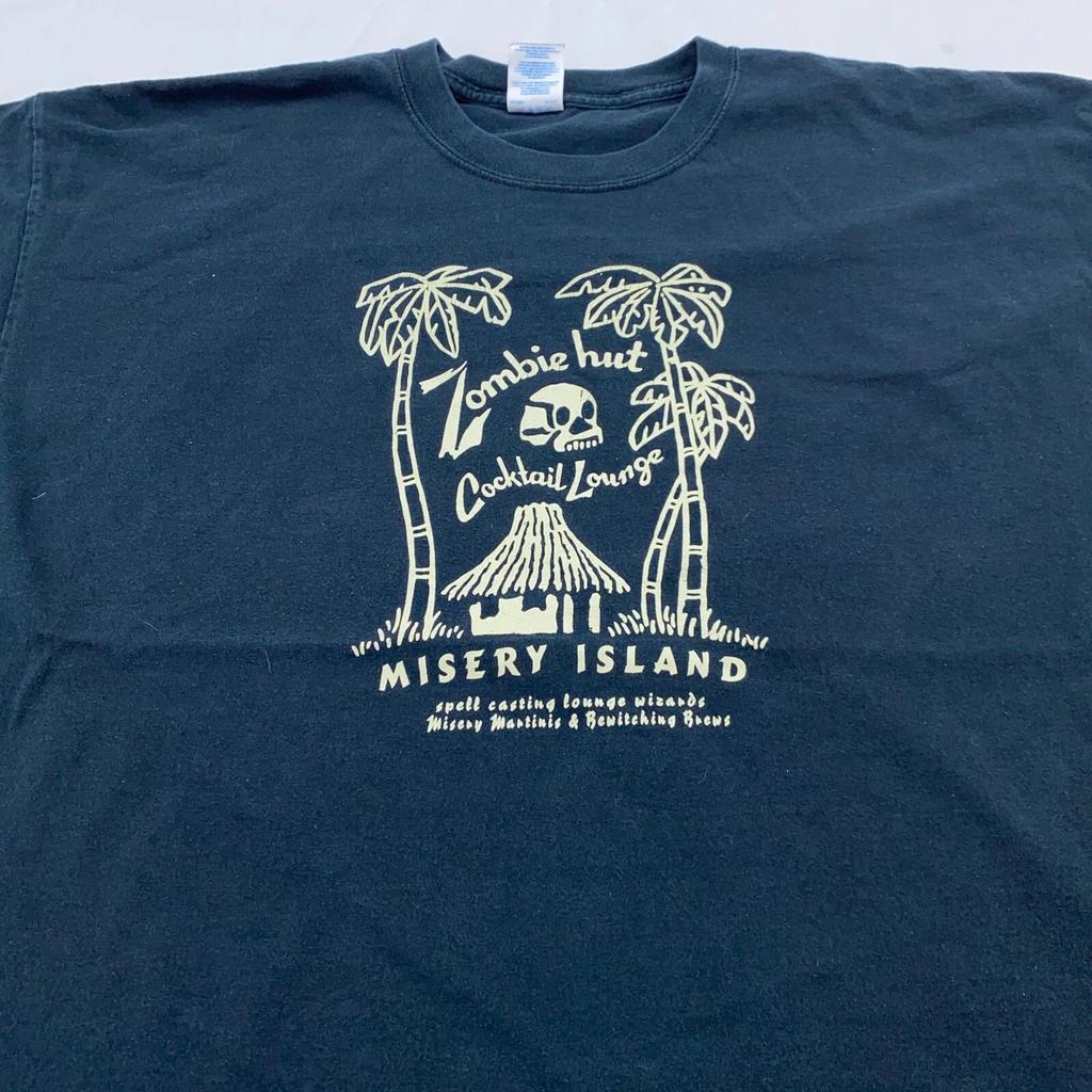ZOMBIE HUT COCKTAIL LOUNGE MISERY ISLAND T-Shirt 2XL Brooklyn tiki bar