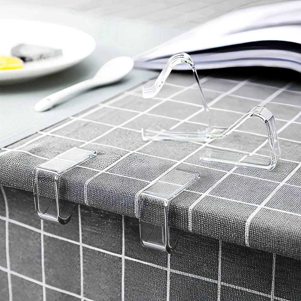 4 прозрачных высококачественных пластиковых зажима для скатерти с прочной функцией фиксации
