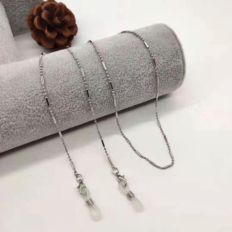 Fashion Woman Sunglasses Chain Cylinder Bead Chain Anti-Falling Glasses Eyeglasses Cord Necklace