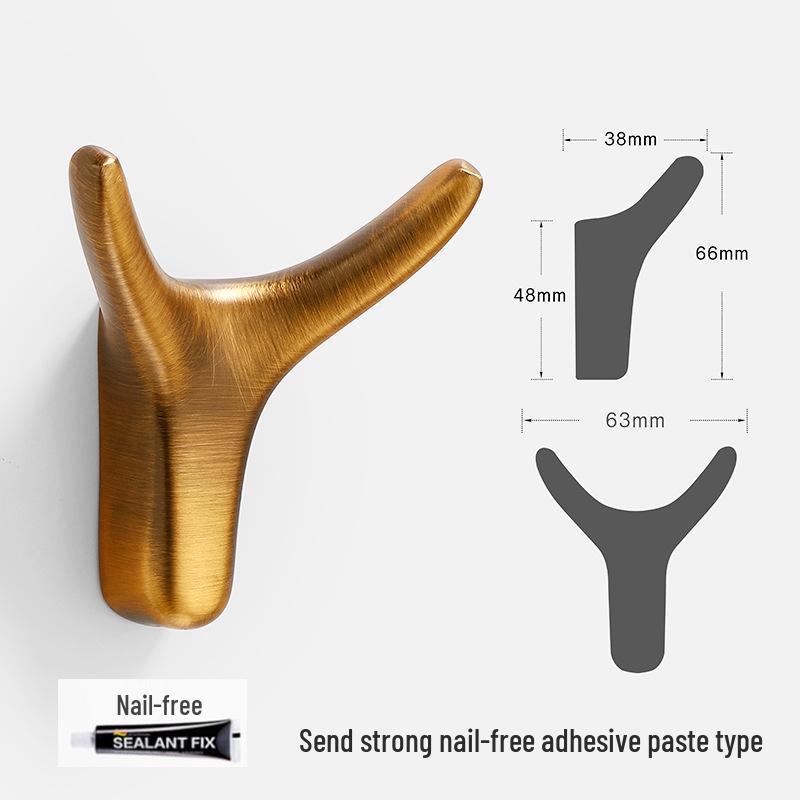 Nordic Antler Wall-Mounted Metal Coat Hooks for Door, Bathroom, or Wardrobe