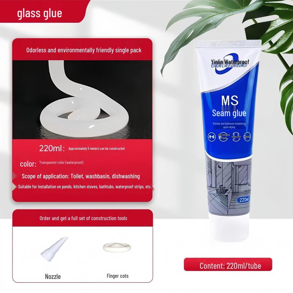 Waterproof Mildewproof Silicone Sealant for Kitchen & Bathroom Gaps