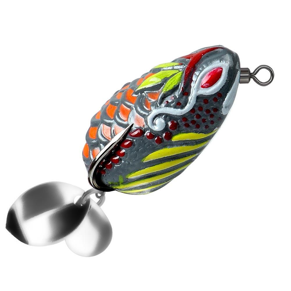 5.7g Soft Frog Lure Metal Spoon Mini Soft Lure Snakehead Fishing Wobbler  Bass Fishing