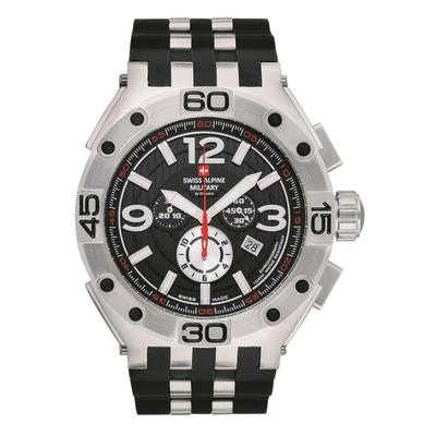 Aviator Supersize Хронограф Каучуковый ремешок Черный циферблат Кварцевые 7033.9837 100М Мужские часы