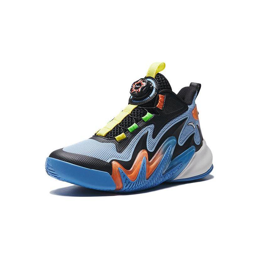 Anta Kids Crazy Tide 2 Shock Absorbing Breathable Low Top Basketball Shoes Kids Sneakers Blue Black A312331131-2