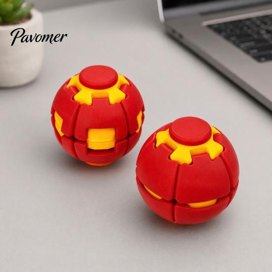 Сенсорный инструмент для снятия стресса, 3D-печатный шарик-сквиш, Игрушка-спиннер для снятия стресса и тревоги для детей и взрослых, Нажимной и вращающийся, для стола, дома, офиса