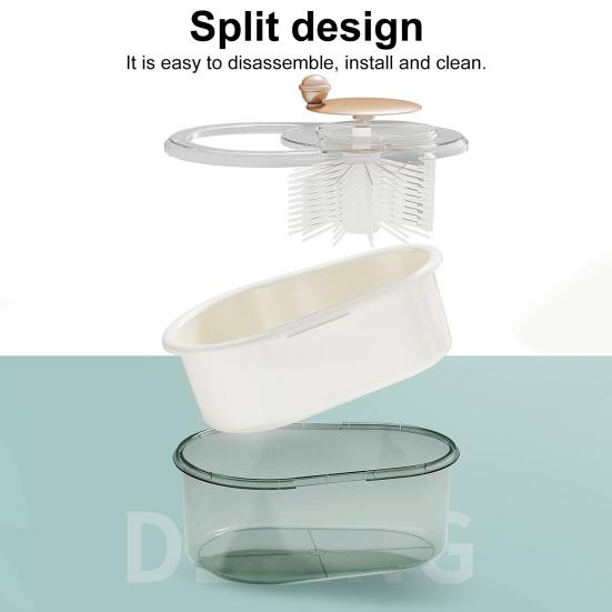 Большая емкость для мойки фруктов с вращающейся чашей и ручным съемным щеточным приводом