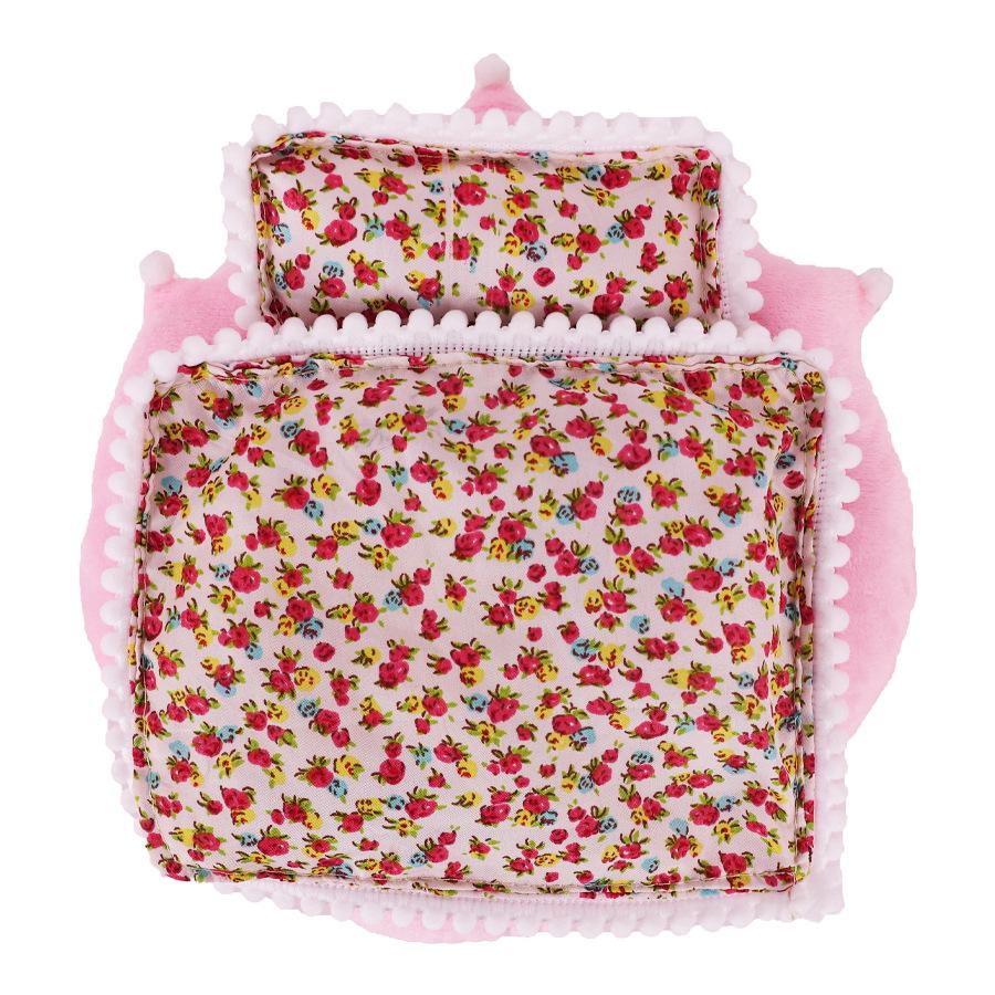 Набор мини-аксессуаров для куклы 17 см для куклы Labubu Pop 3 шт./набор Кровать+Одеяло+Подушка Пижама Спальный мешок Кукольный домик Подарок,Игрушки для девочки