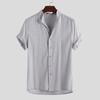 Летние мужские однотонные уличные рубашки для джентльменов с короткими рукавами